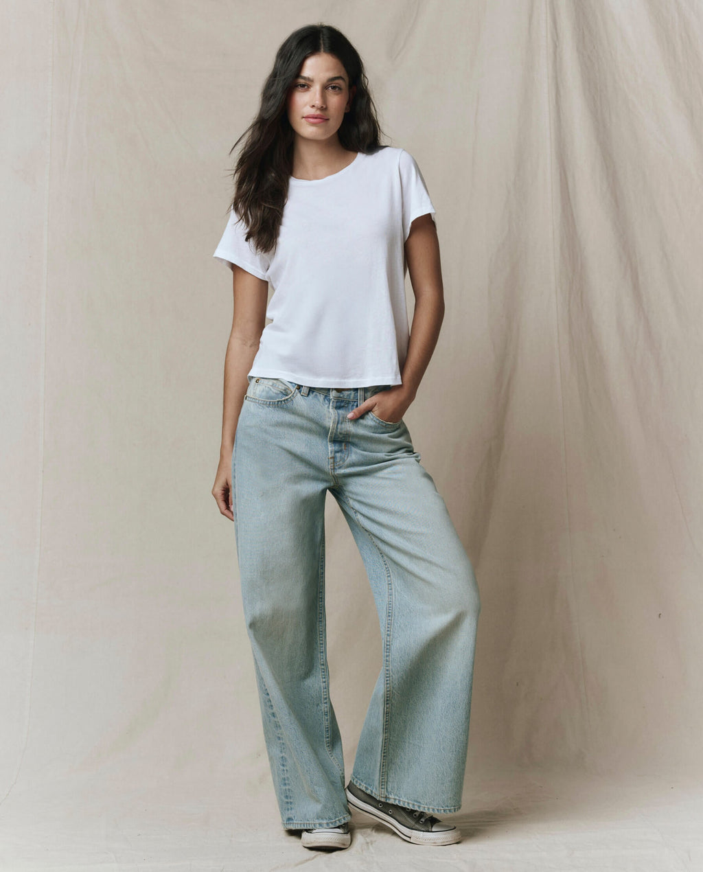 The Little Tee. Solid -- True White