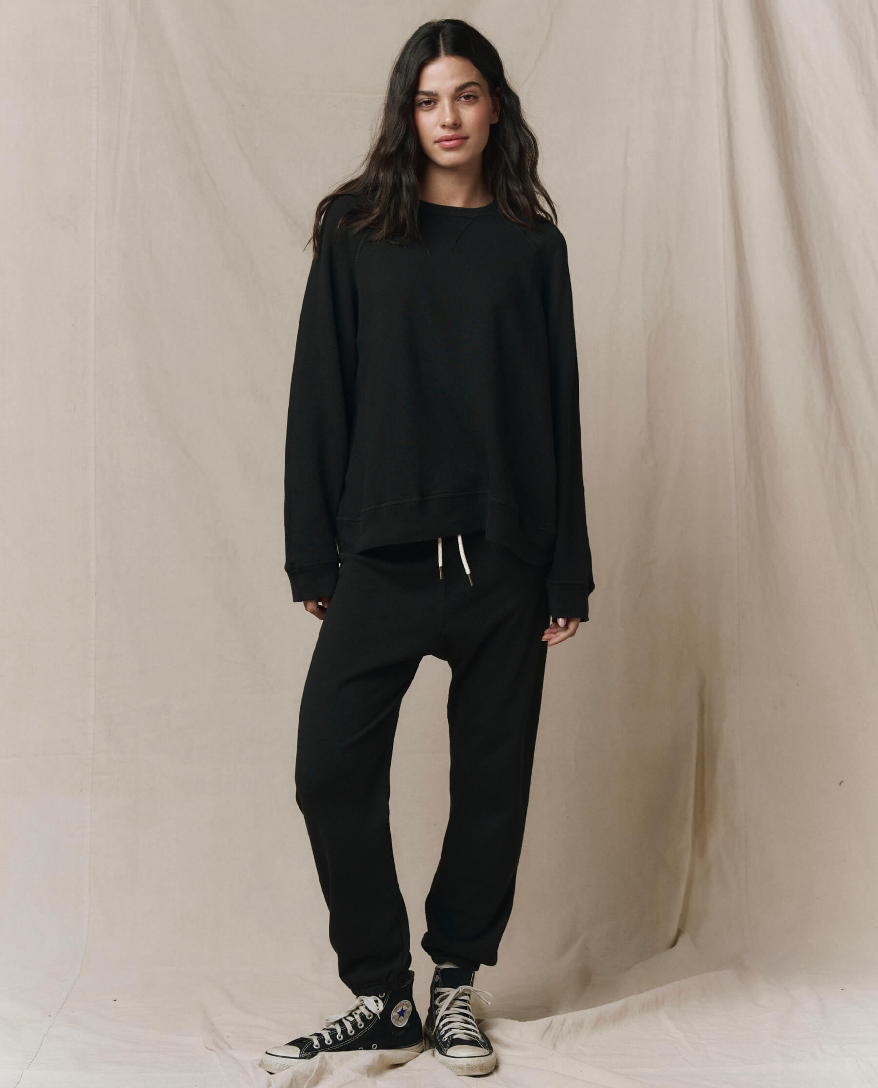 The Slouch Sweatshirt. Solid -- Almost Black