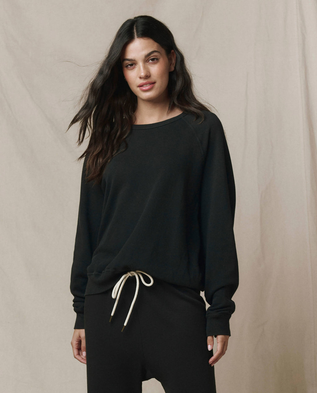 The College Sweatshirt. Solid -- Almost Black