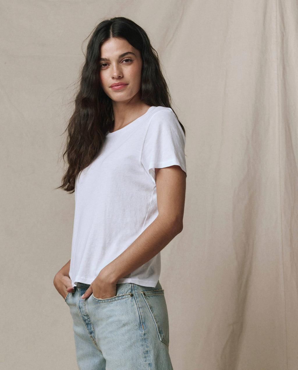 The Little Tee. Solid -- True White