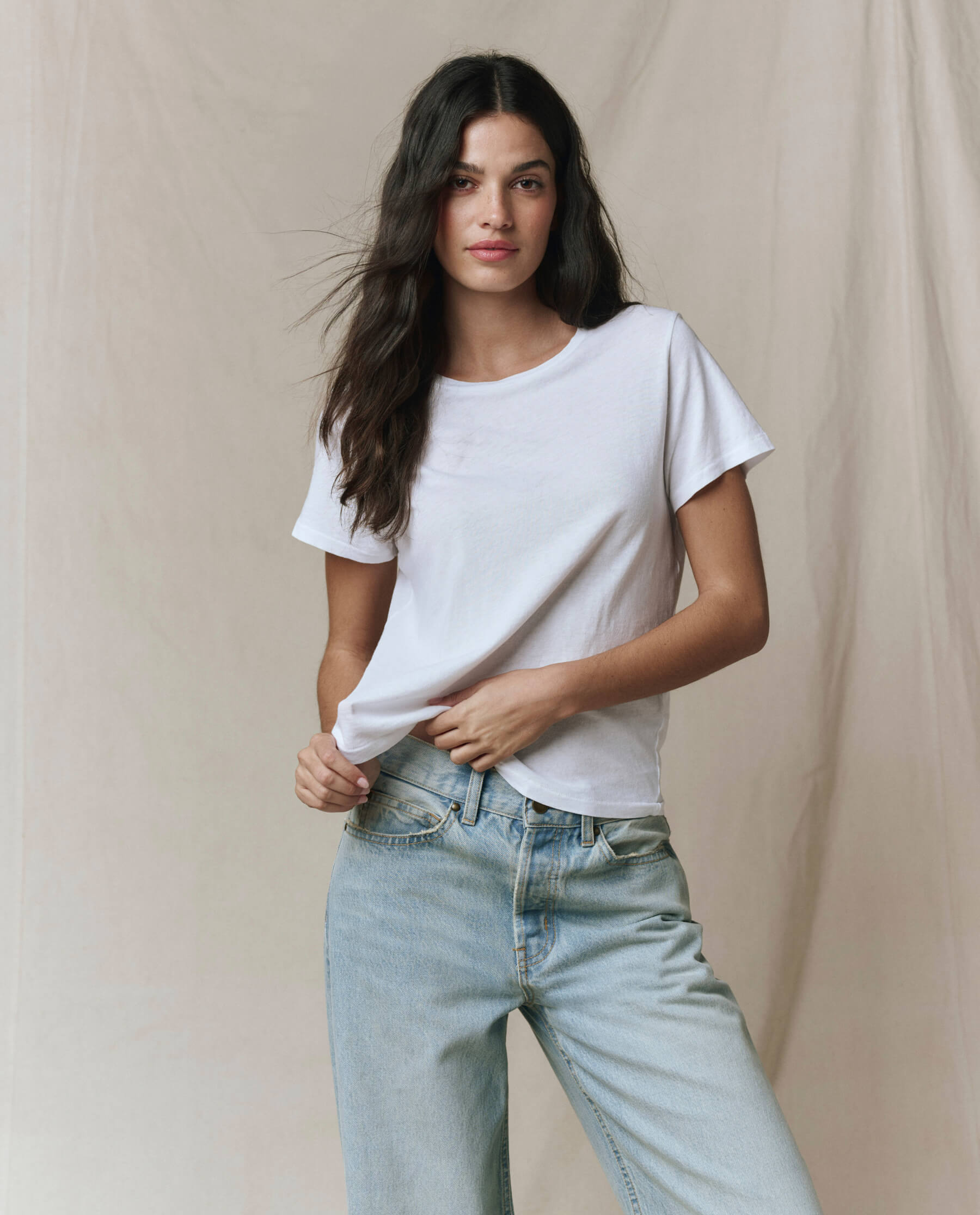 The Little Tee. Solid -- True White