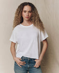 The Crop Tee. Solid -- True White