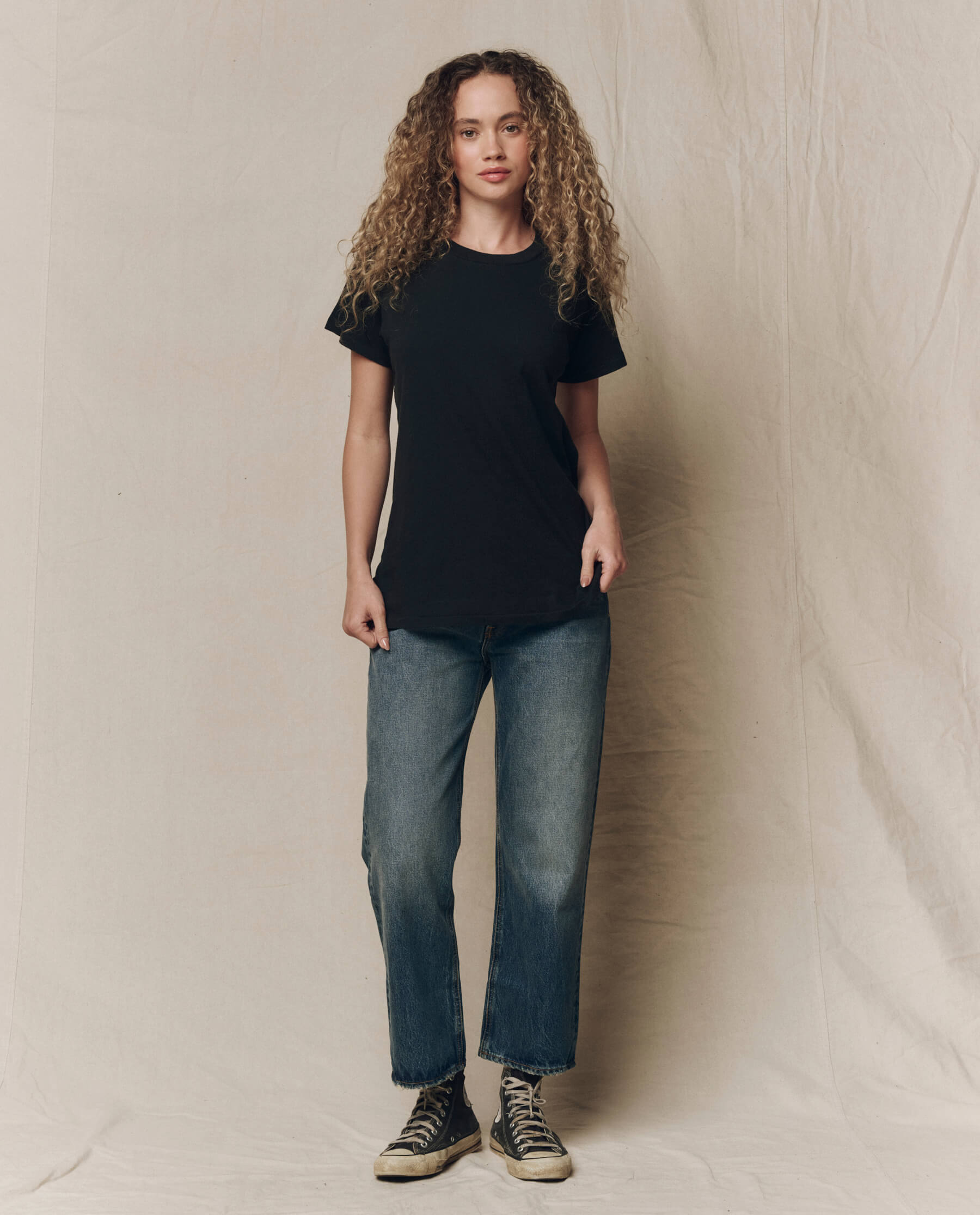 The Slim Tee. Solid -- Almost Black