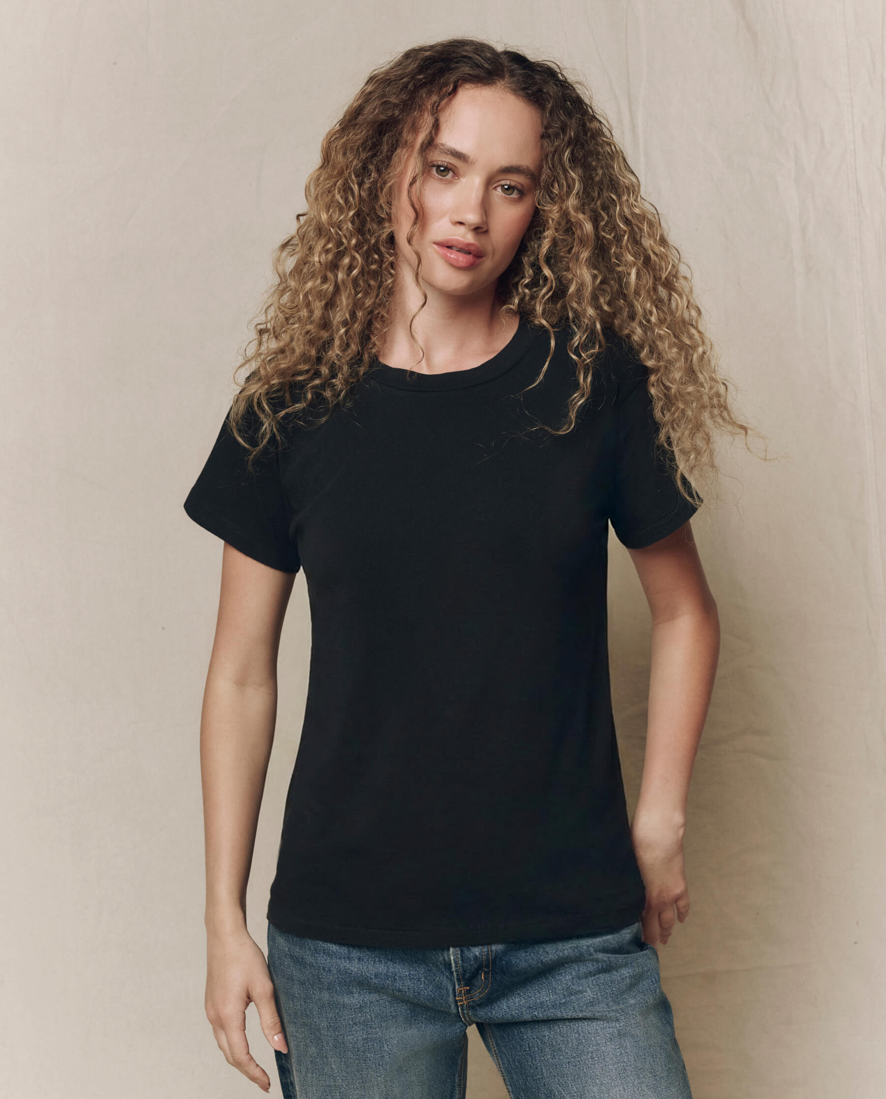The Slim Tee. Solid -- Almost Black