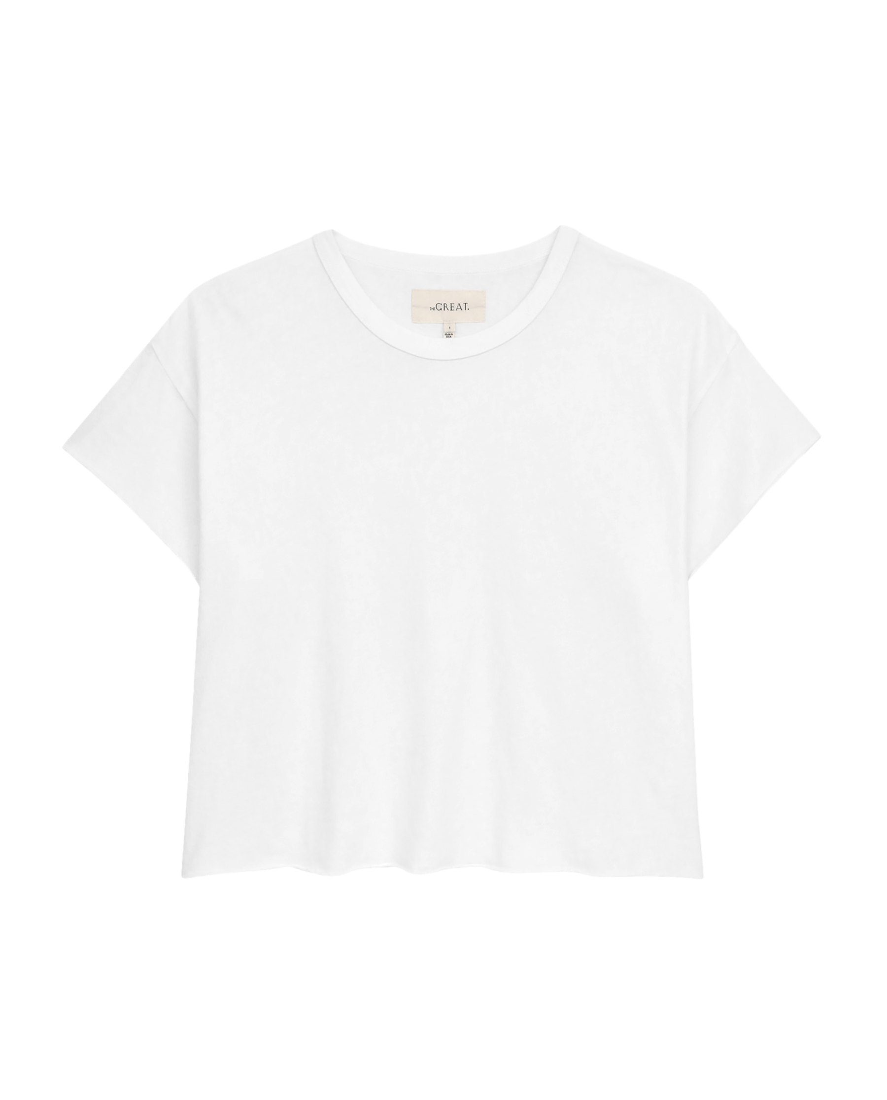 The Crop Tee. Solid -- True White