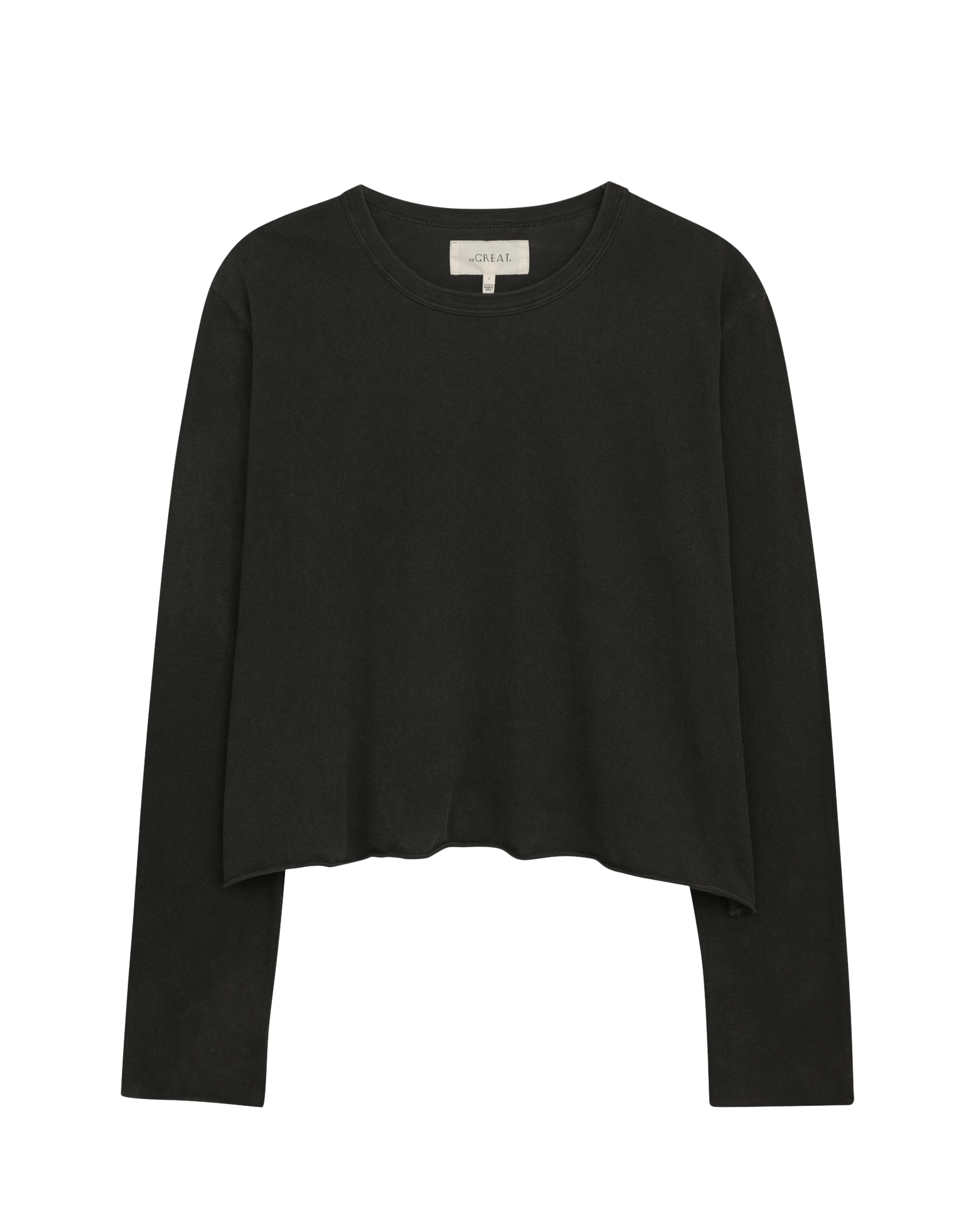 The Long Sleeve Crop Tee. -- Almost Black