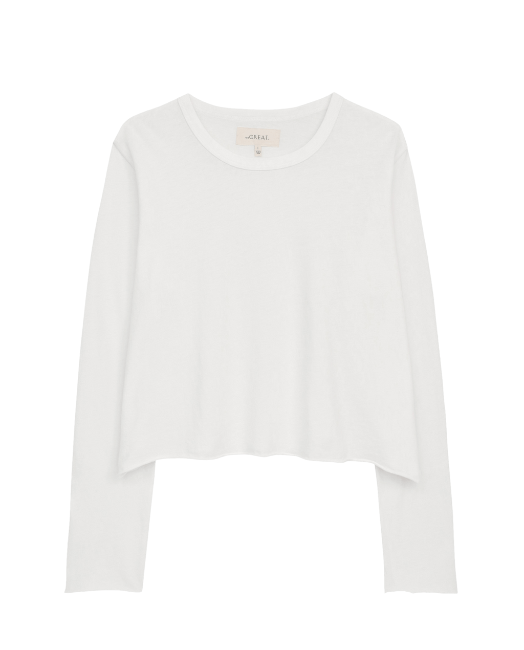 The Long Sleeve Crop Tee. -- True White